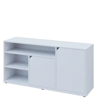 KU2-15DN3 P skříňka nízká 2-dveřová, nika, 740x1522x400, provedení pravé, bílá sněžná